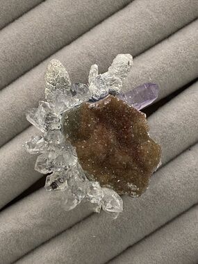 Adjustable Raw Crystal Statement Ring • Luxury Natural Druzy Chunky Stone Ring
